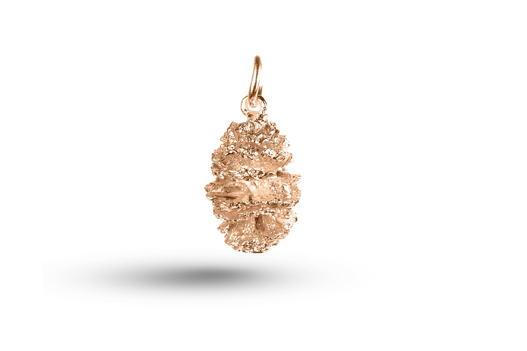 Rose gold Fir Cone charm.