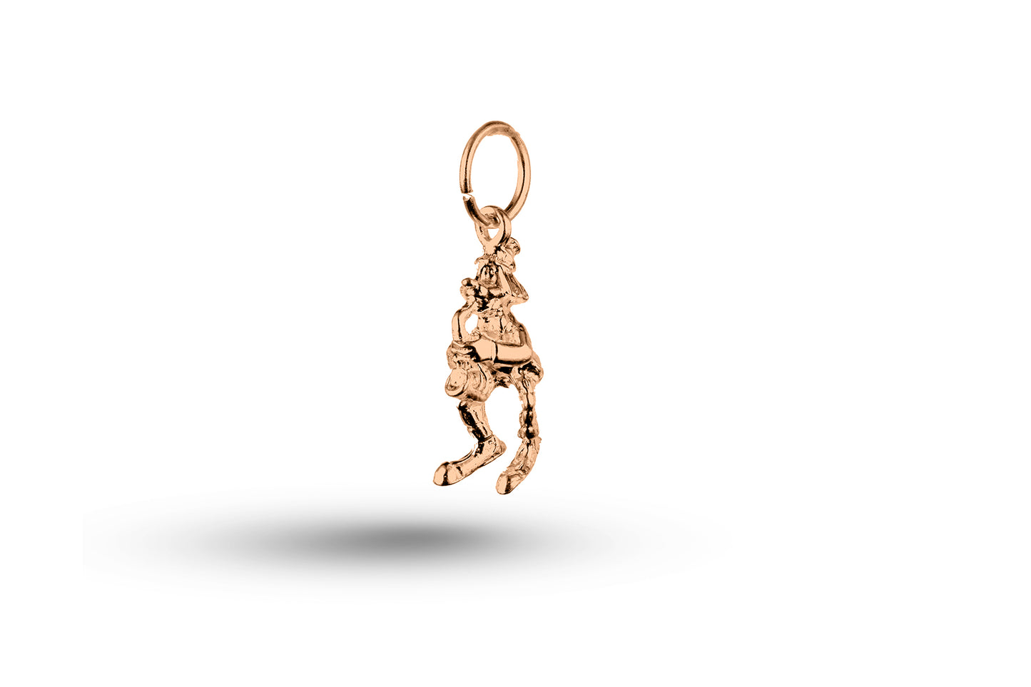 Rose gold Clown Playing Sax charm.