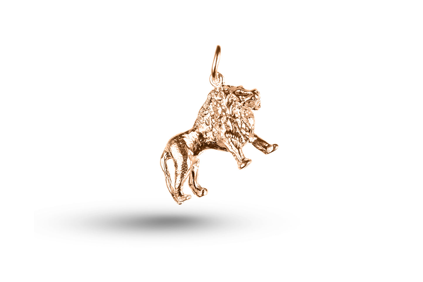 Rose gold Lion charm.