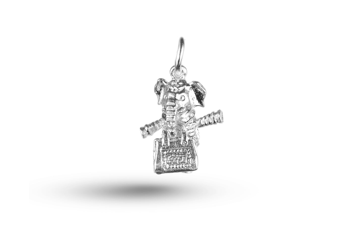 White gold Elephant with Handbag charm.