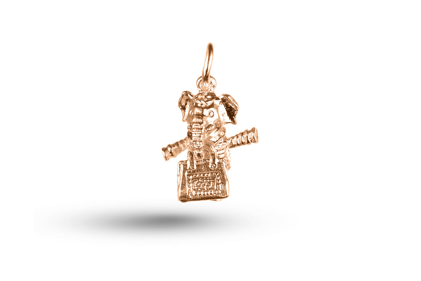 Rose gold Elephant with Handbag charm.