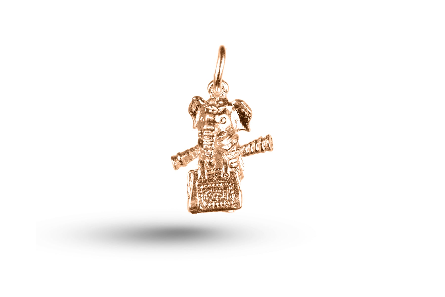 Rose gold Elephant with Handbag charm.