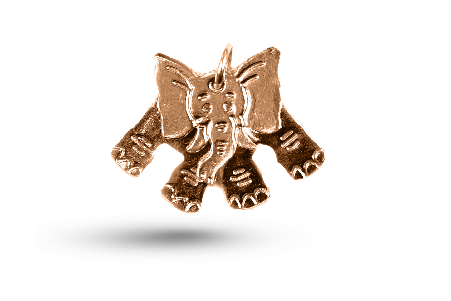 Rose gold Movable Elephant charm.