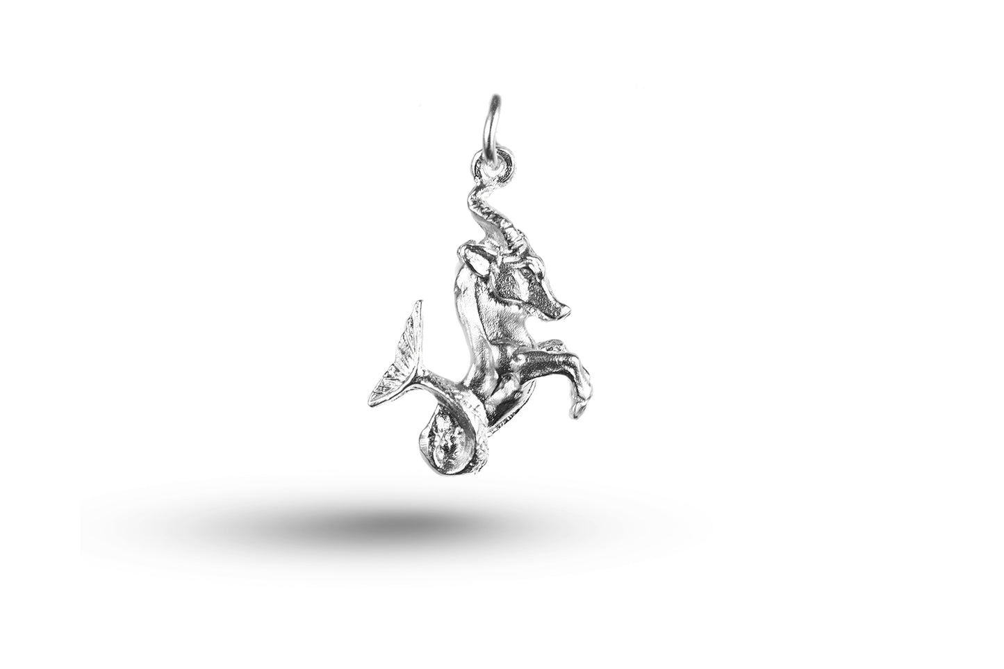 White gold Mythical Sea-Horse charm.