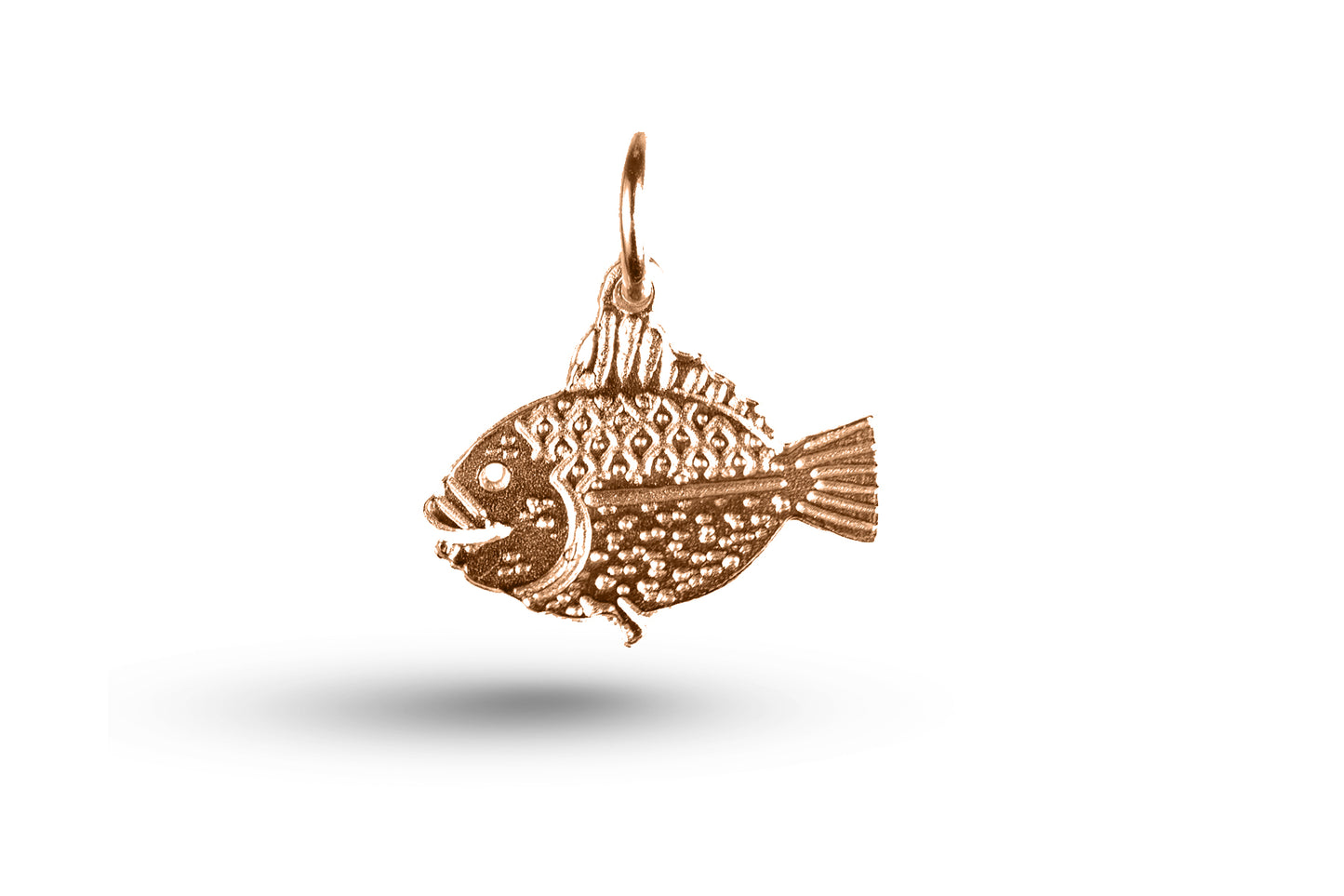 Rose gold Fish charm.