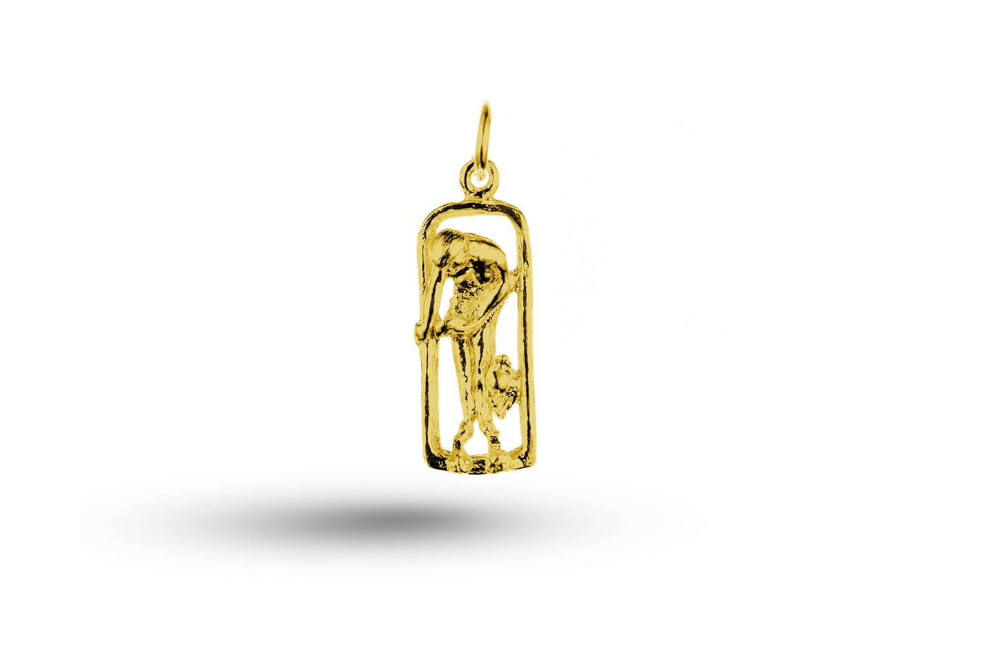 Yellow gold Lady in Bath charm.