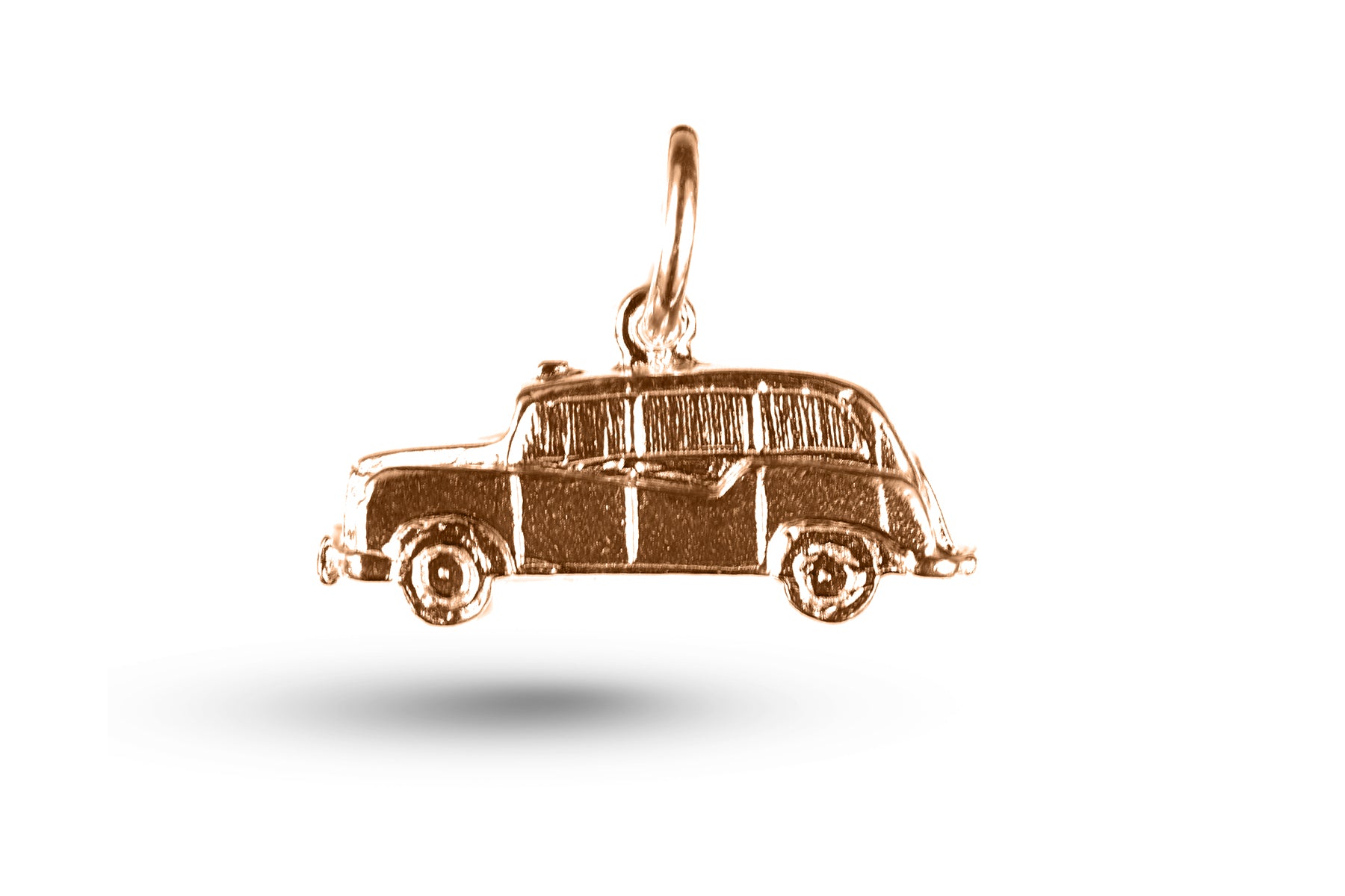 Rose gold Taxi Cab charm.