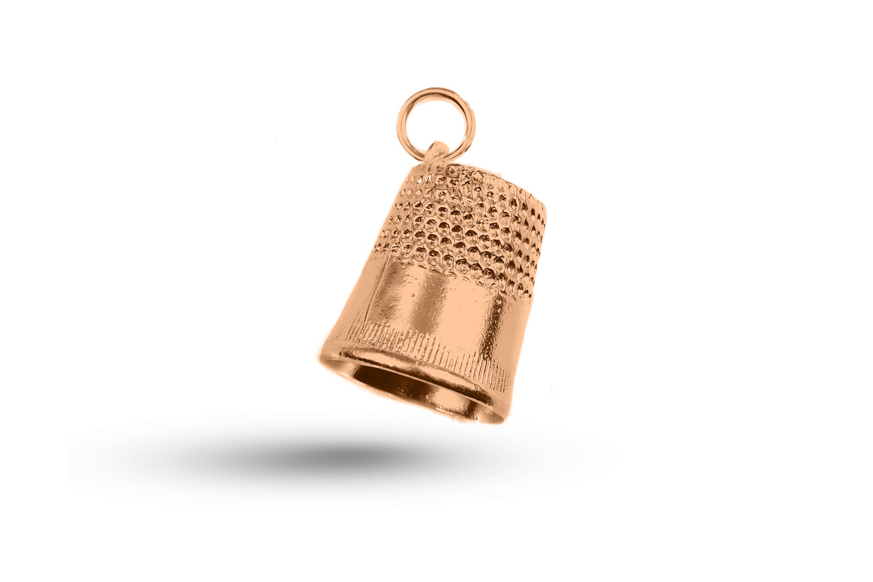 Rose gold Thimble charm.