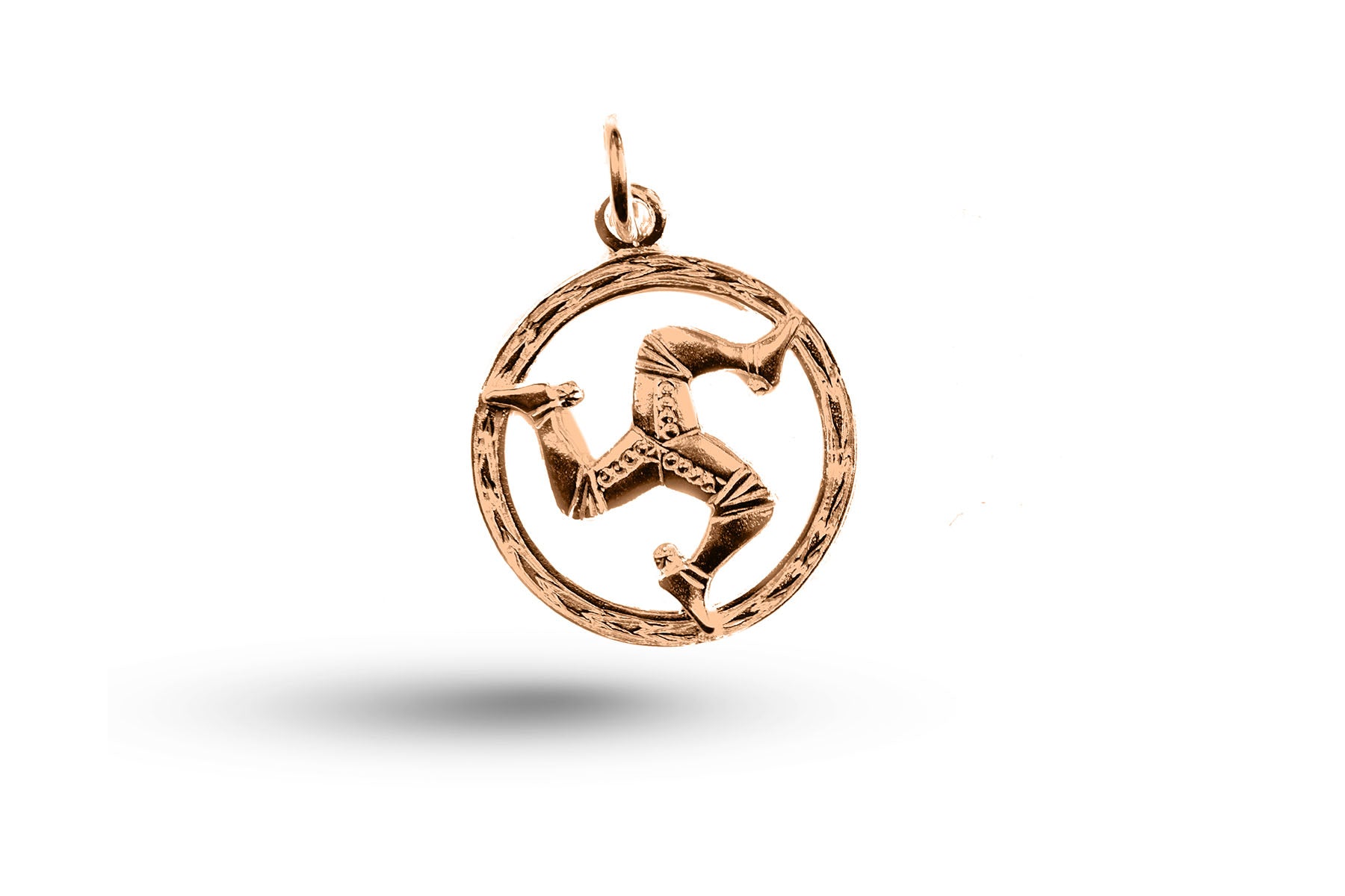 Rose gold Legs in Circle charm.