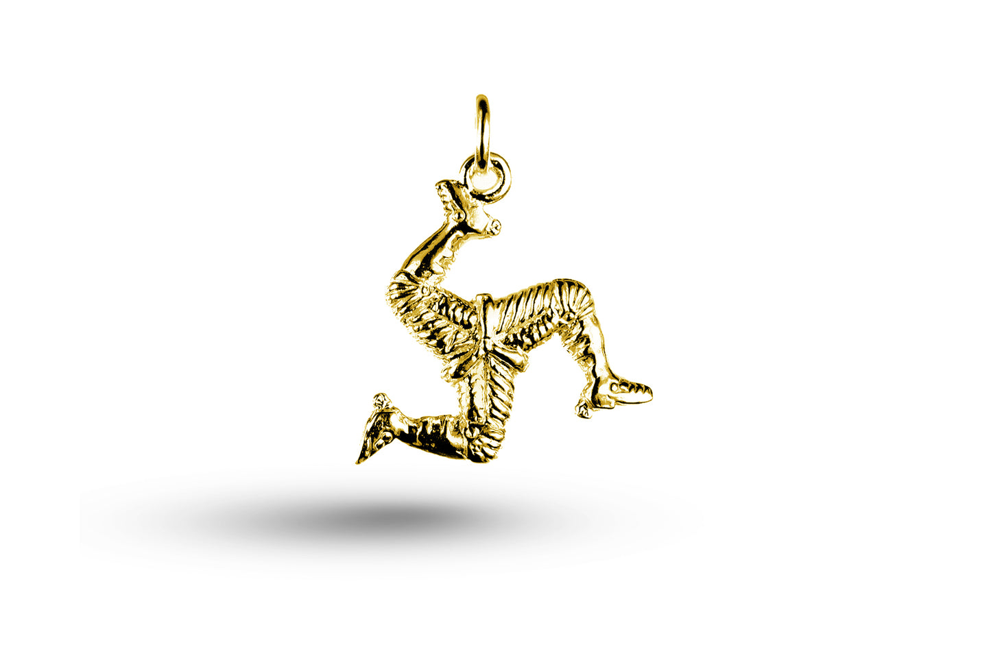 Yellow gold Isle of Man Three Legs charm.