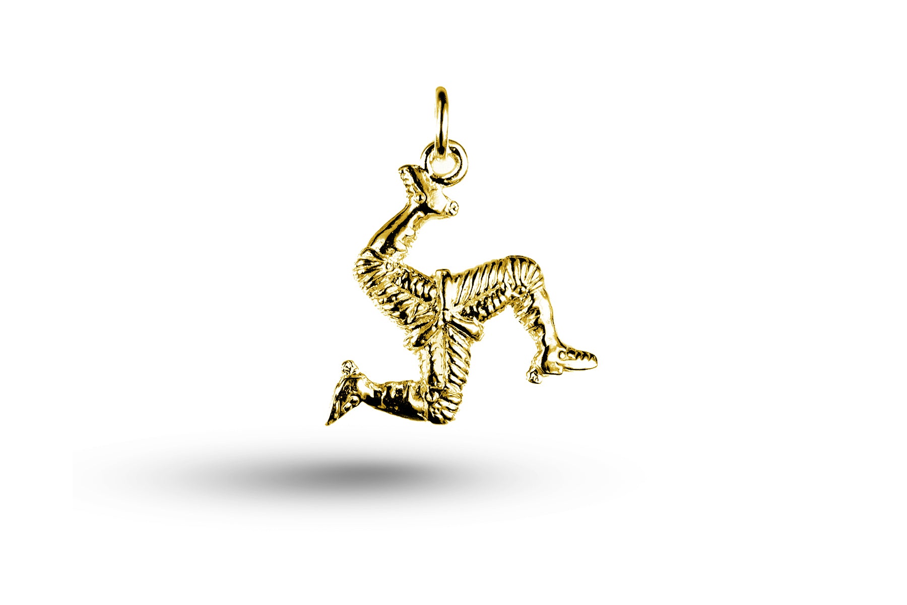 Yellow gold Isle of Man Three Legs charm.