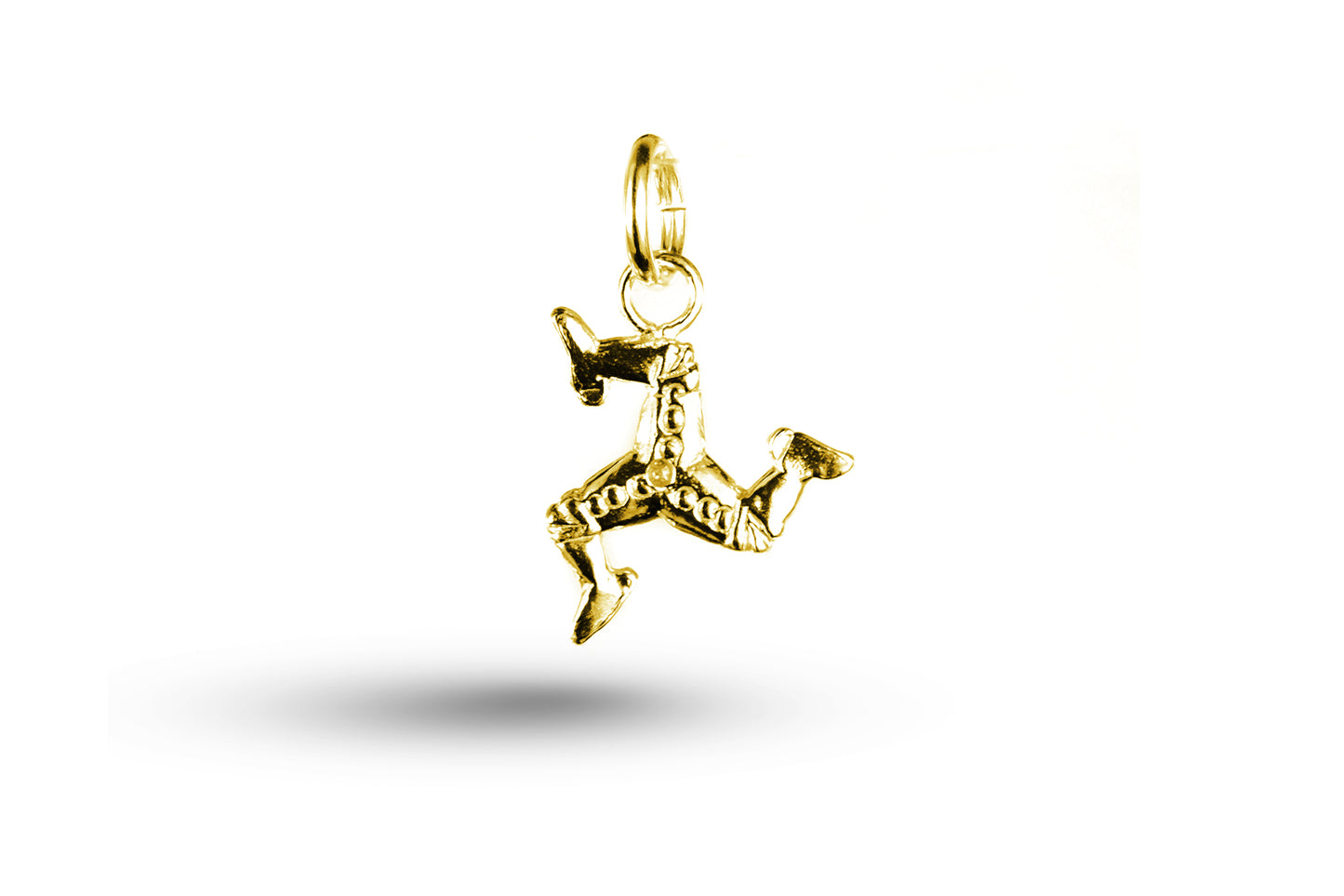 Yellow gold Isle of Man Legs charm.