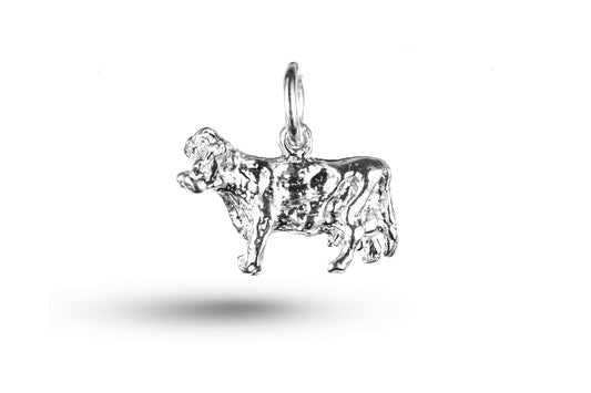 White gold Jersey Cow charm.