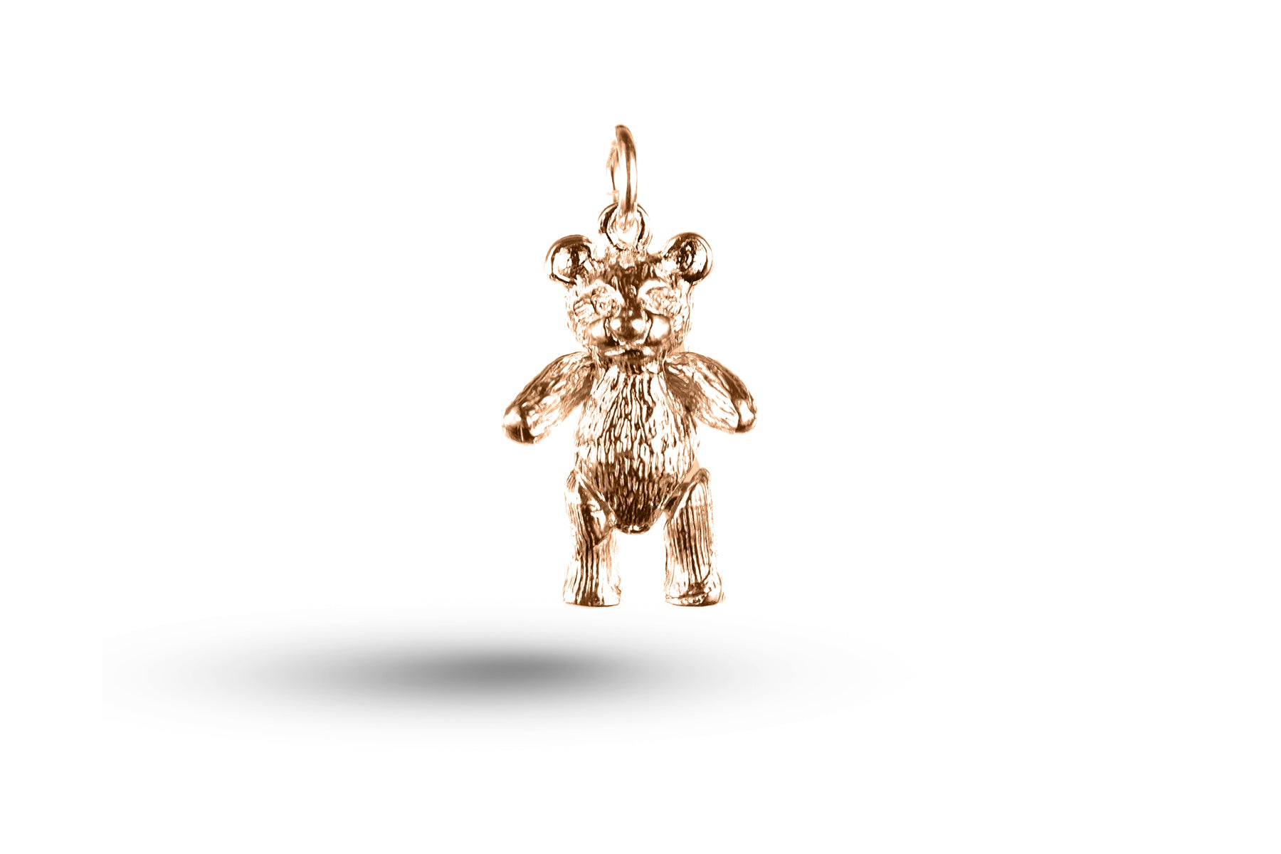 Rose gold Movable Teddy Bear charm.