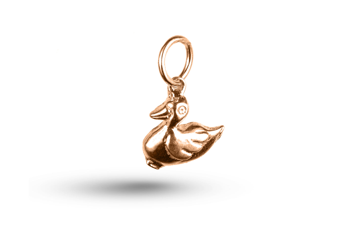 Rose gold Duck charm.