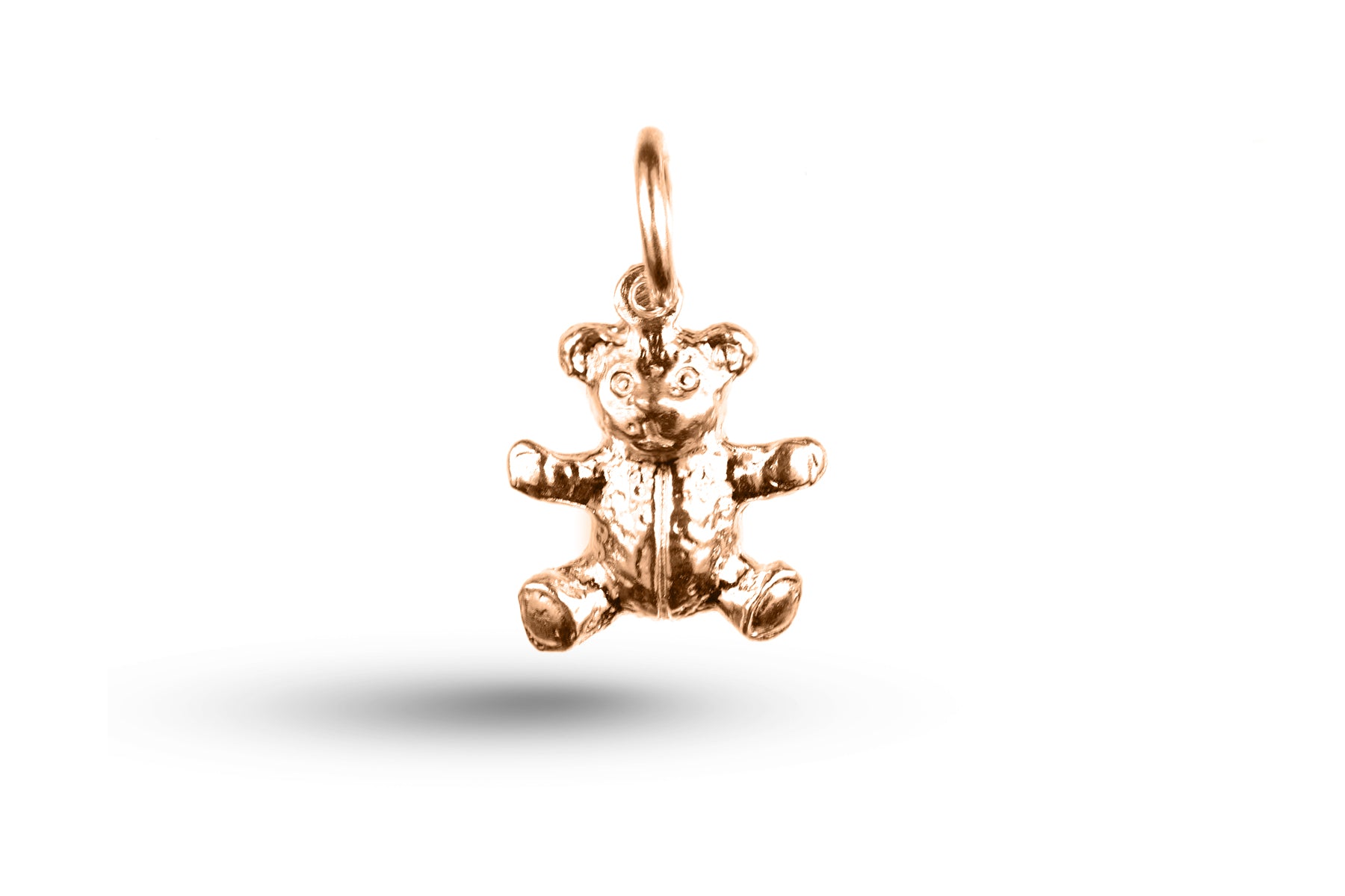 Rose gold Sitting Teddy Bear charm.