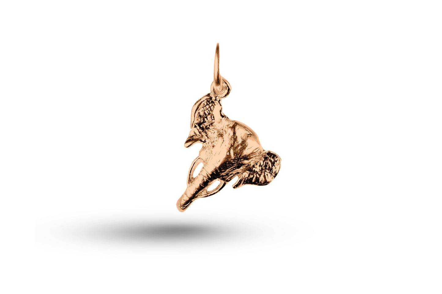 Rose gold Elephant Head charm.