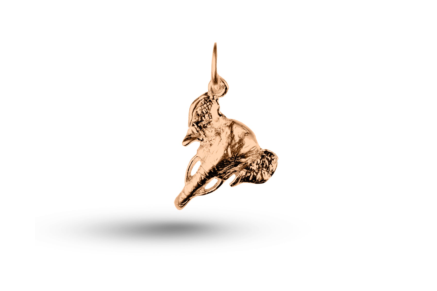 Rose gold Elephant Head charm.