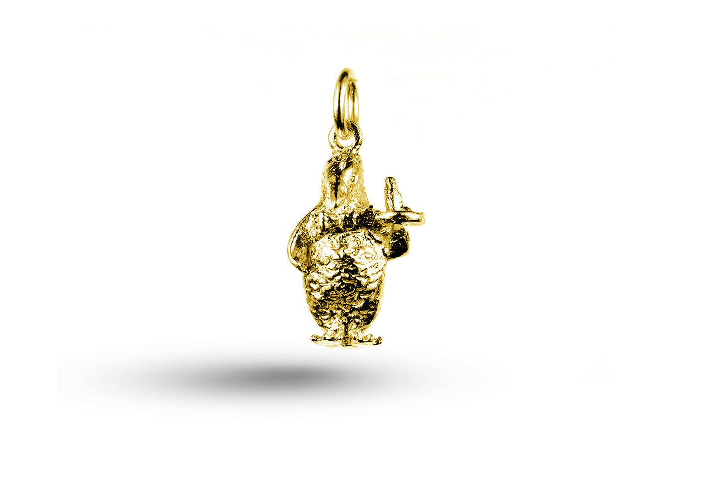 Yellow gold Penguin Waiter charm.
