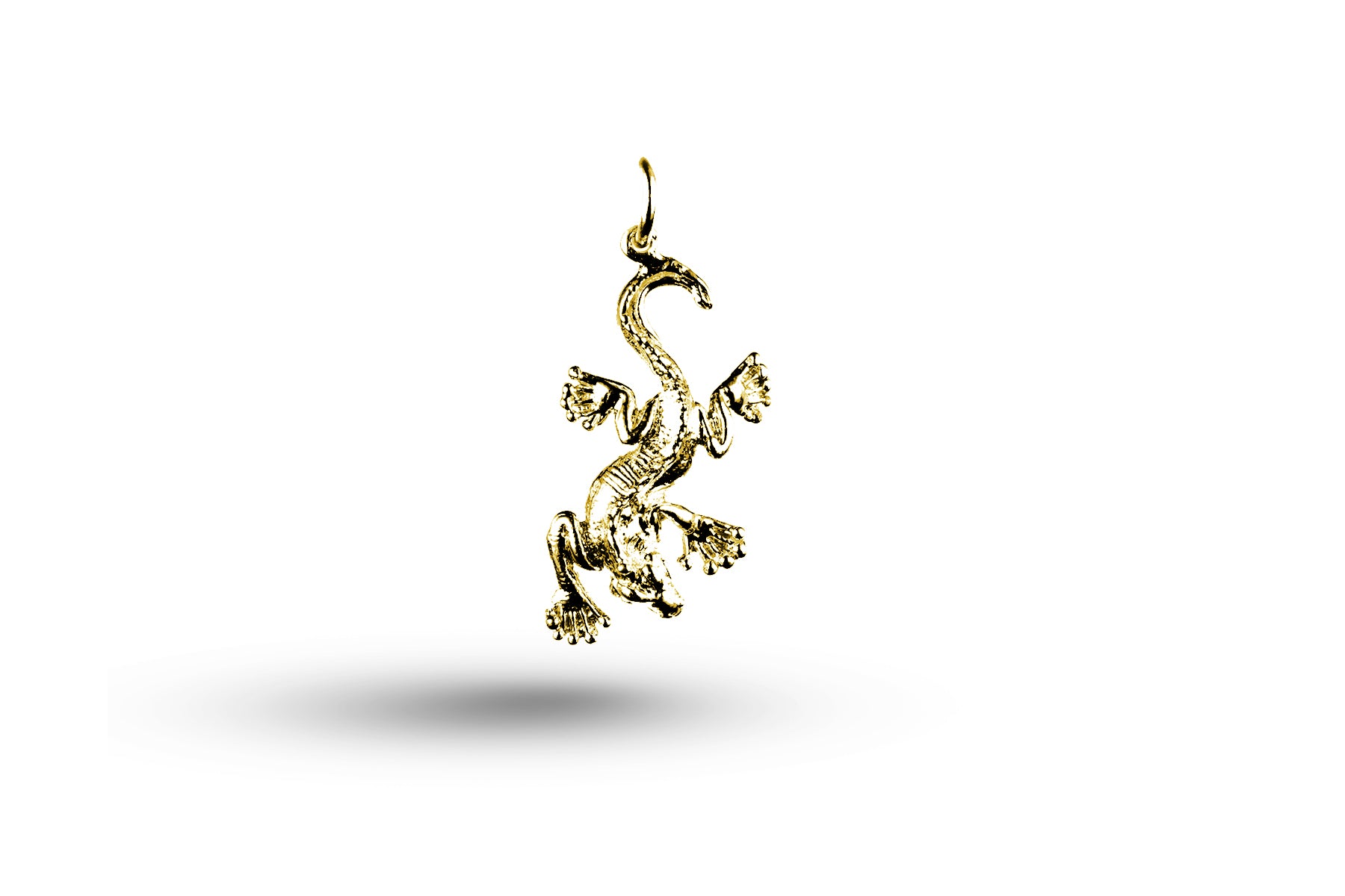 Yellow gold Gecko charm.