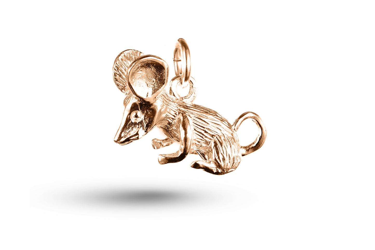 Rose gold Mouse charm.