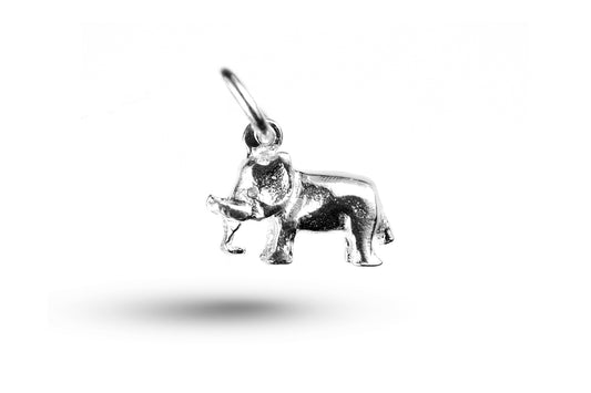 White gold Elephant charm.