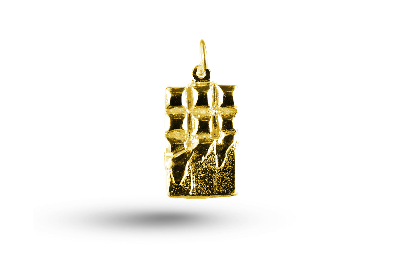 Yellow gold Heavy Bar of Chocolate charm.