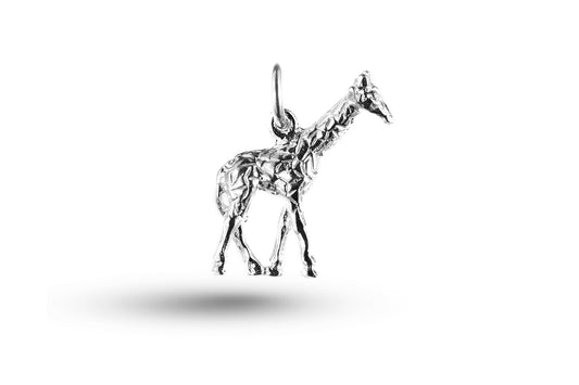 White gold Walking Giraffe charm.