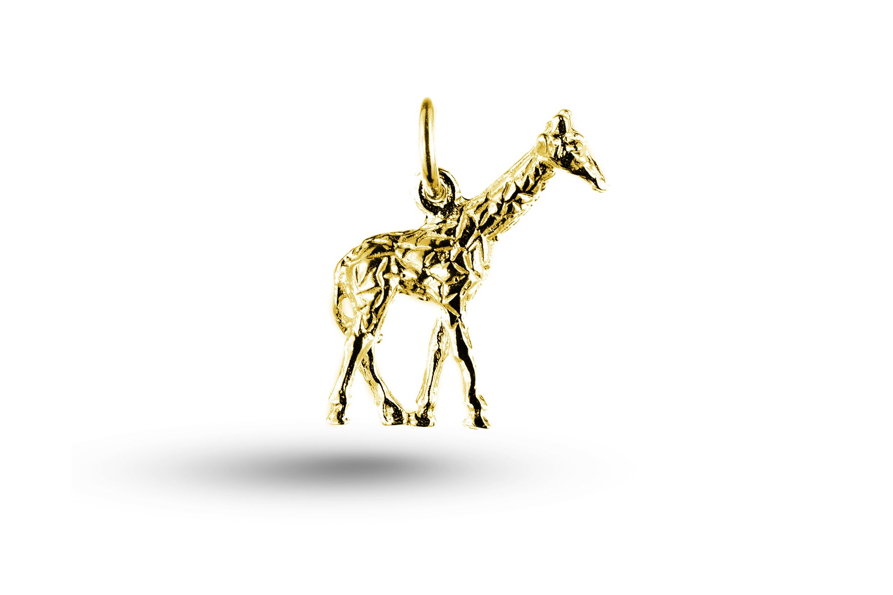 Yellow gold Walking Giraffe charm.