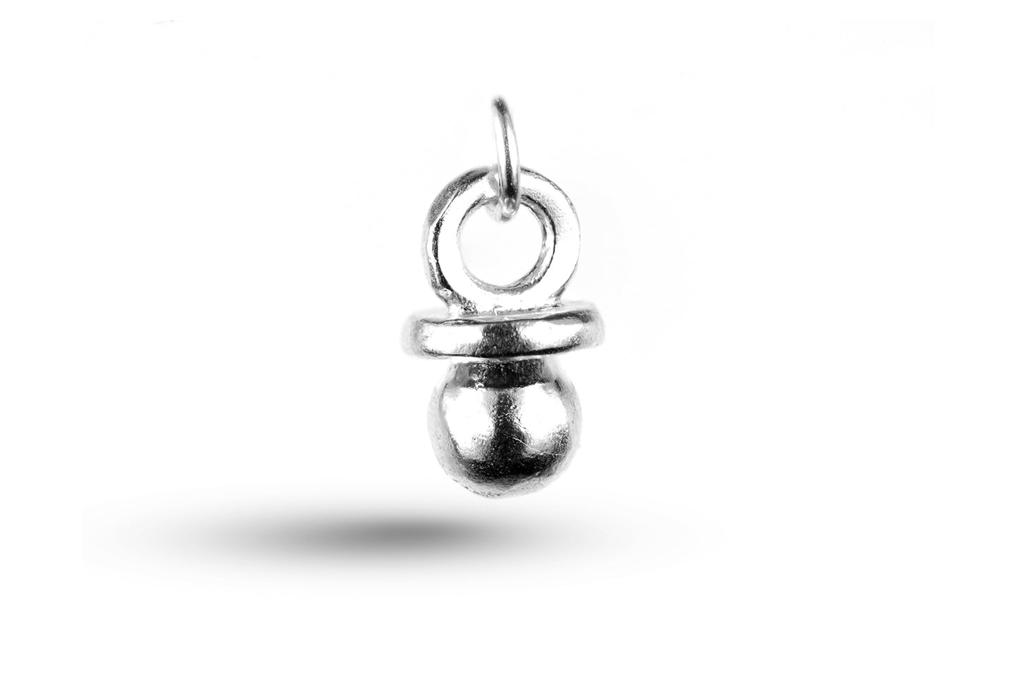Luxury white gold babies dummy charm.