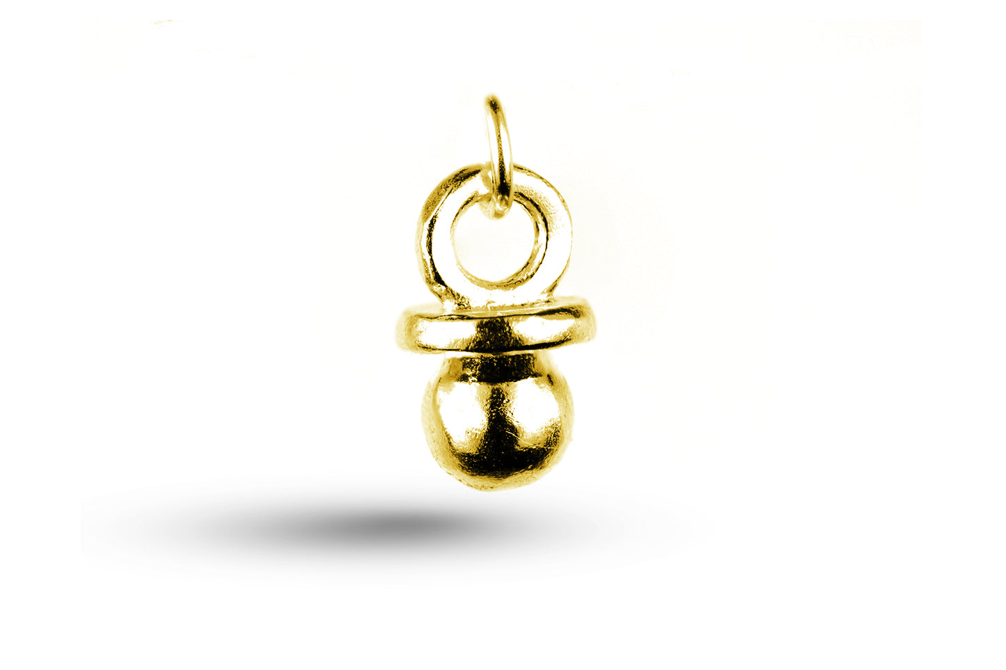 Luxury yellow gold babies dummy charm.