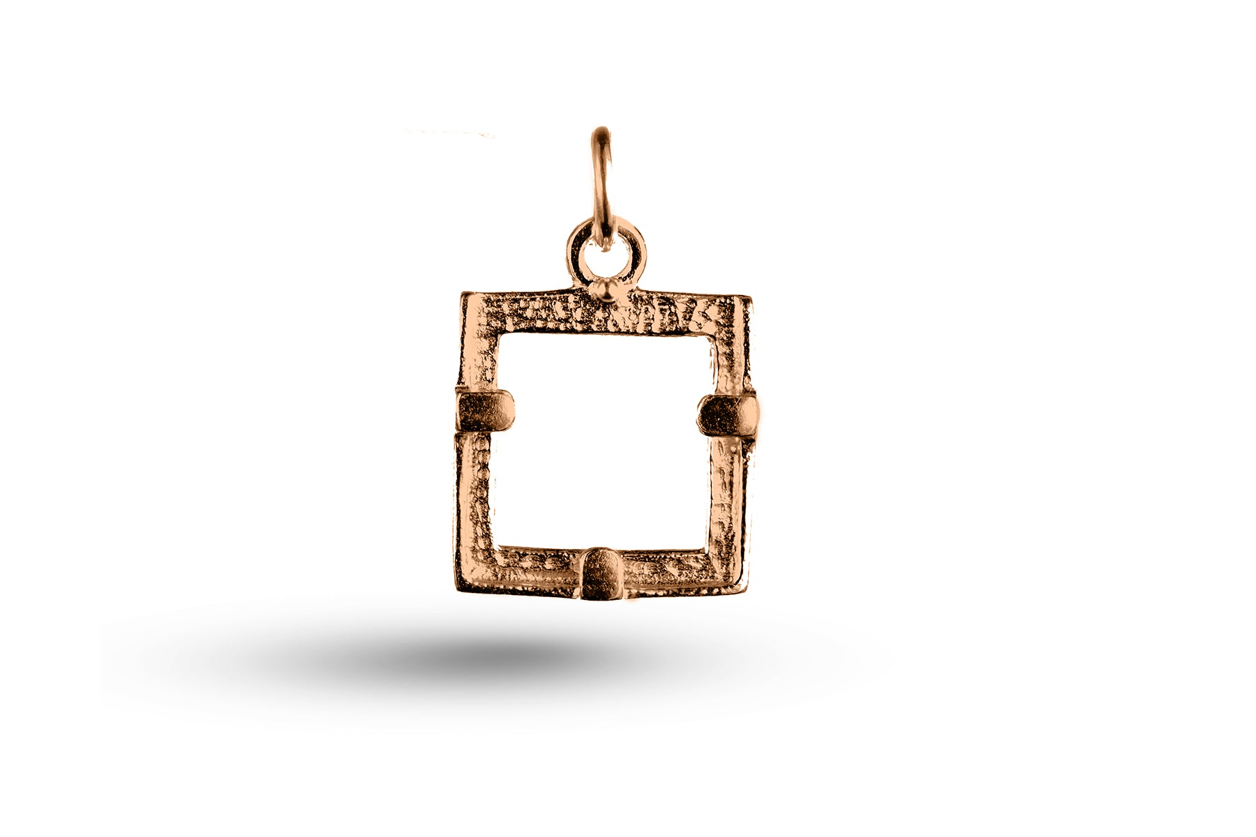 Rose gold Photo Frame charm.