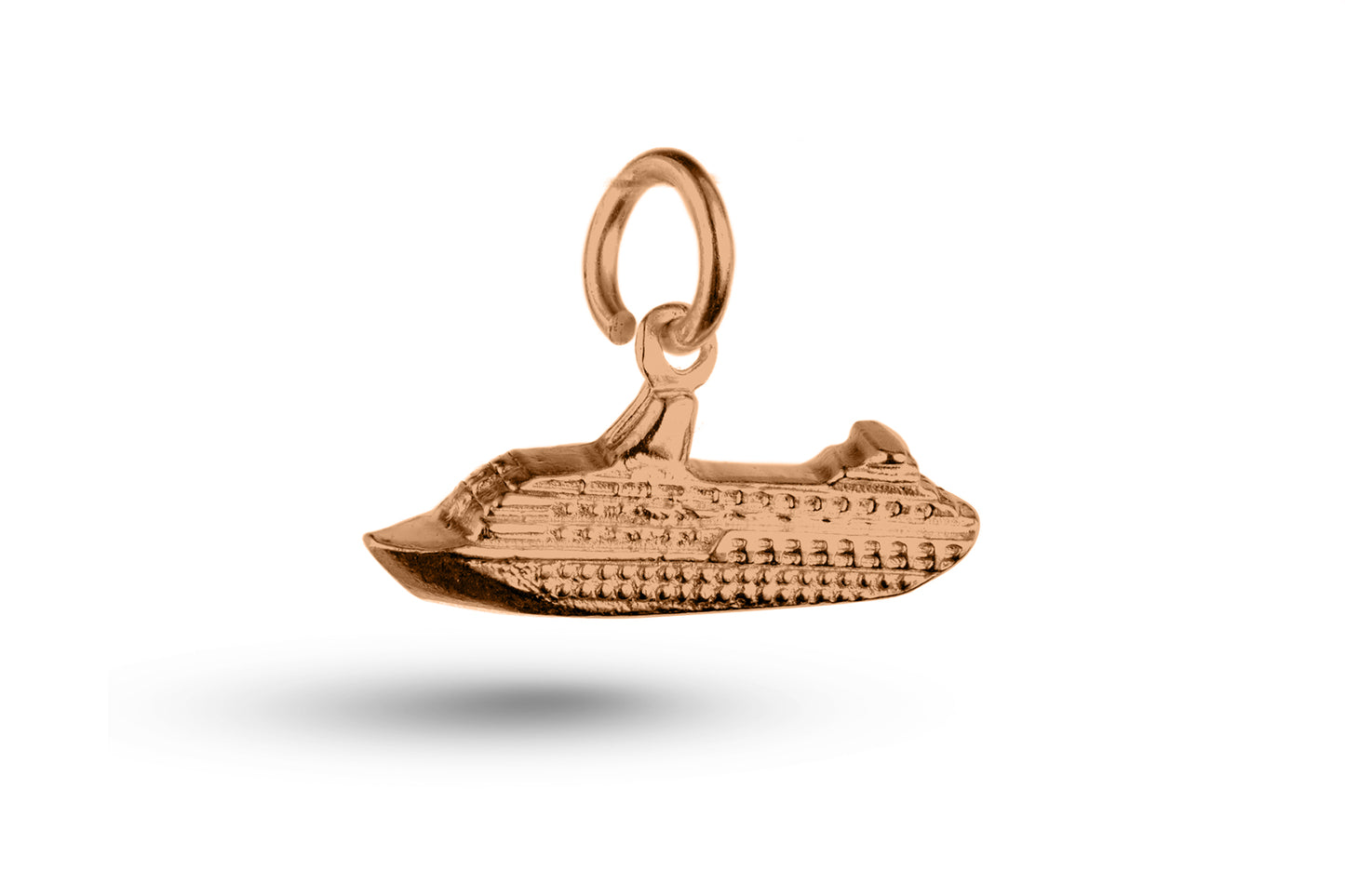 Rose gold Cruise Ship charm.
