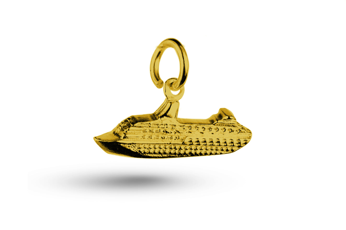 Yellow gold Cruise Ship charm.