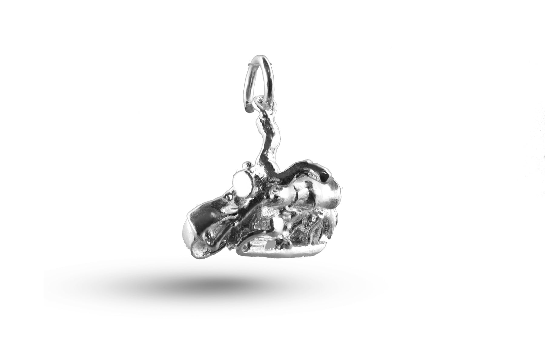 White gold Motorbike charm.