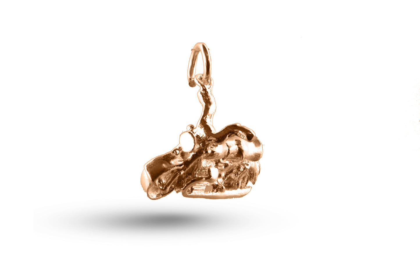 Rose gold Motorbike charm.