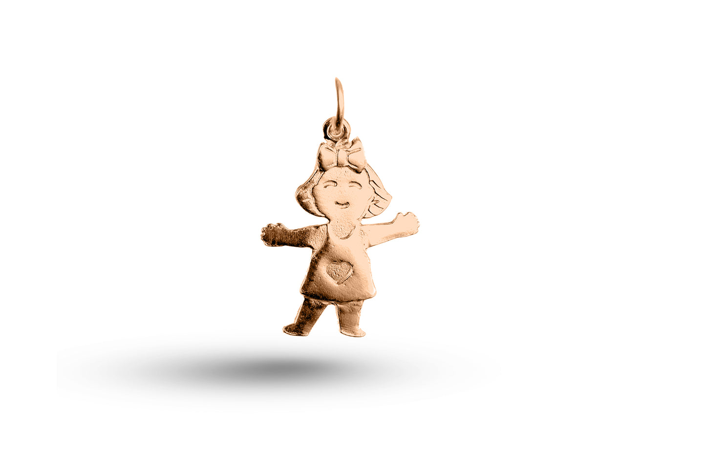 Rose gold Little Girl charm.