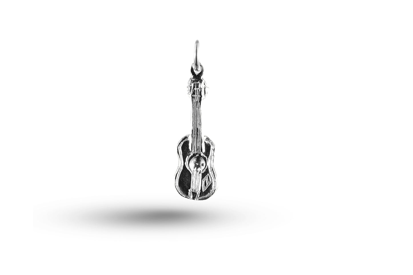 White gold Spanish Guitar charm.
