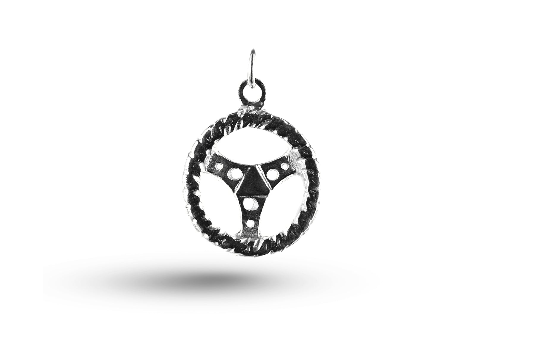 Luxury white gold Car Steering Wheel charm.