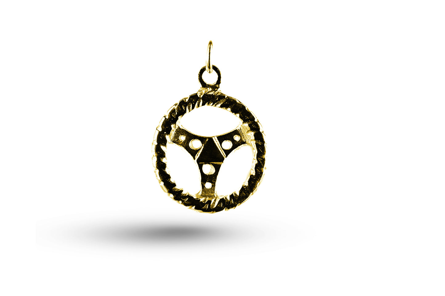 Luxury yellow gold Car Steering Wheel charm.