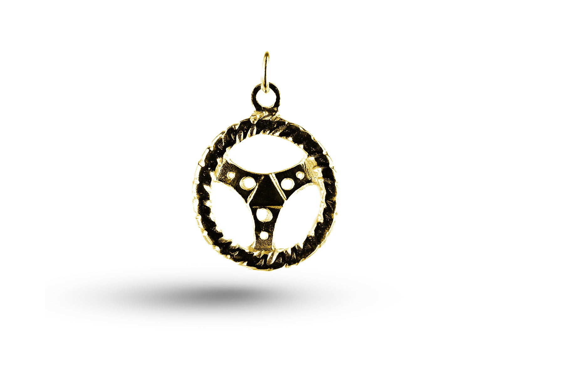 Luxury yellow gold Car Steering Wheel charm.