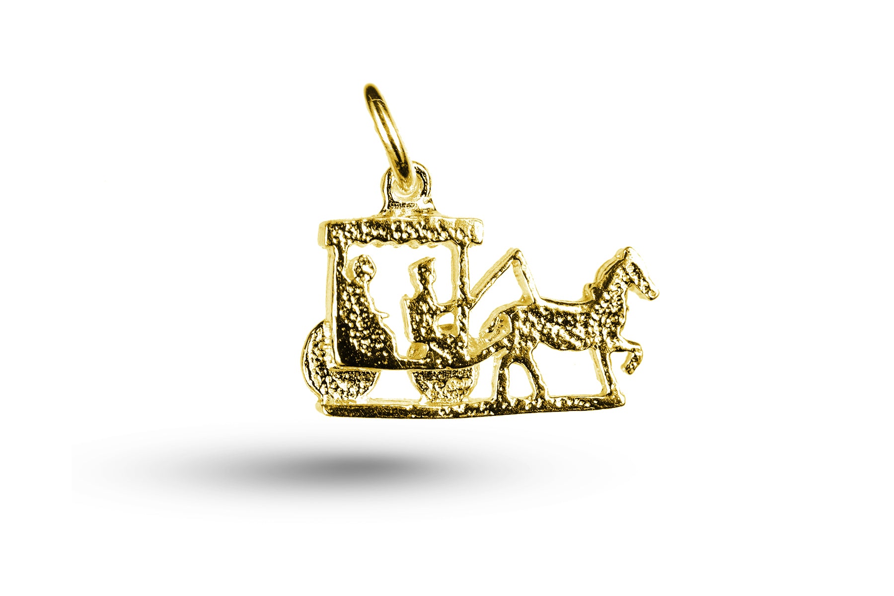 Yellow gold Victorian Carriage charm.
