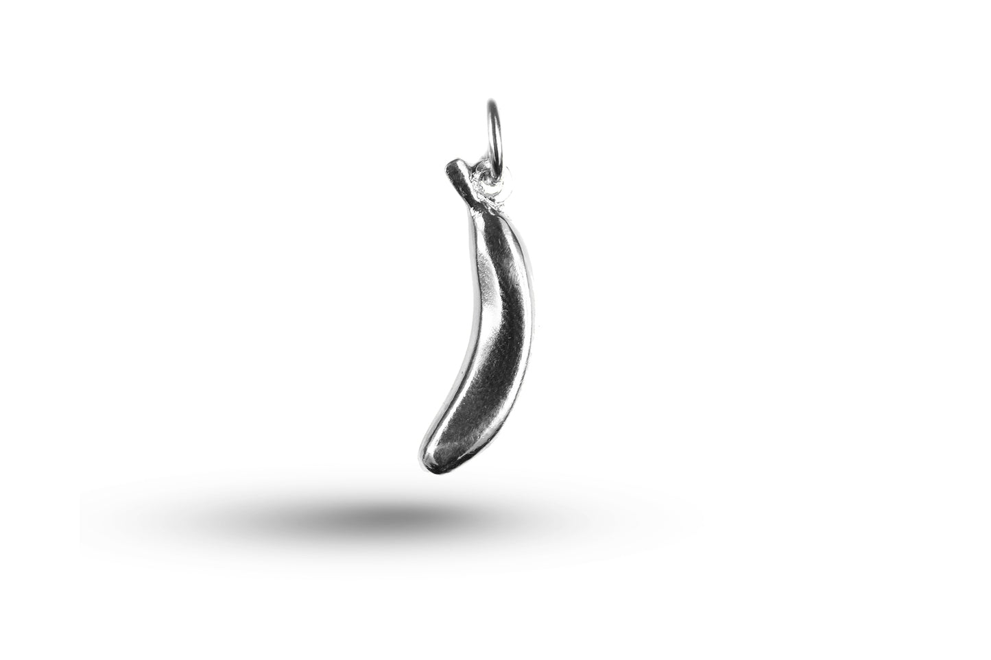 Luxury white gold banana charm.