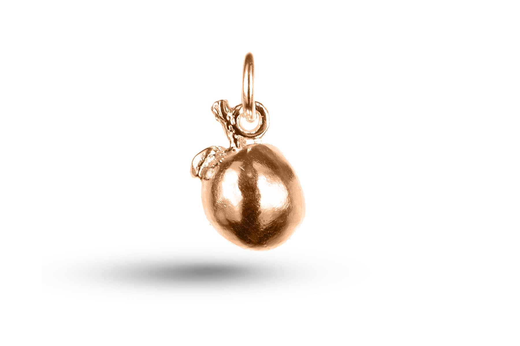 Luxury rose gold Apple charm.