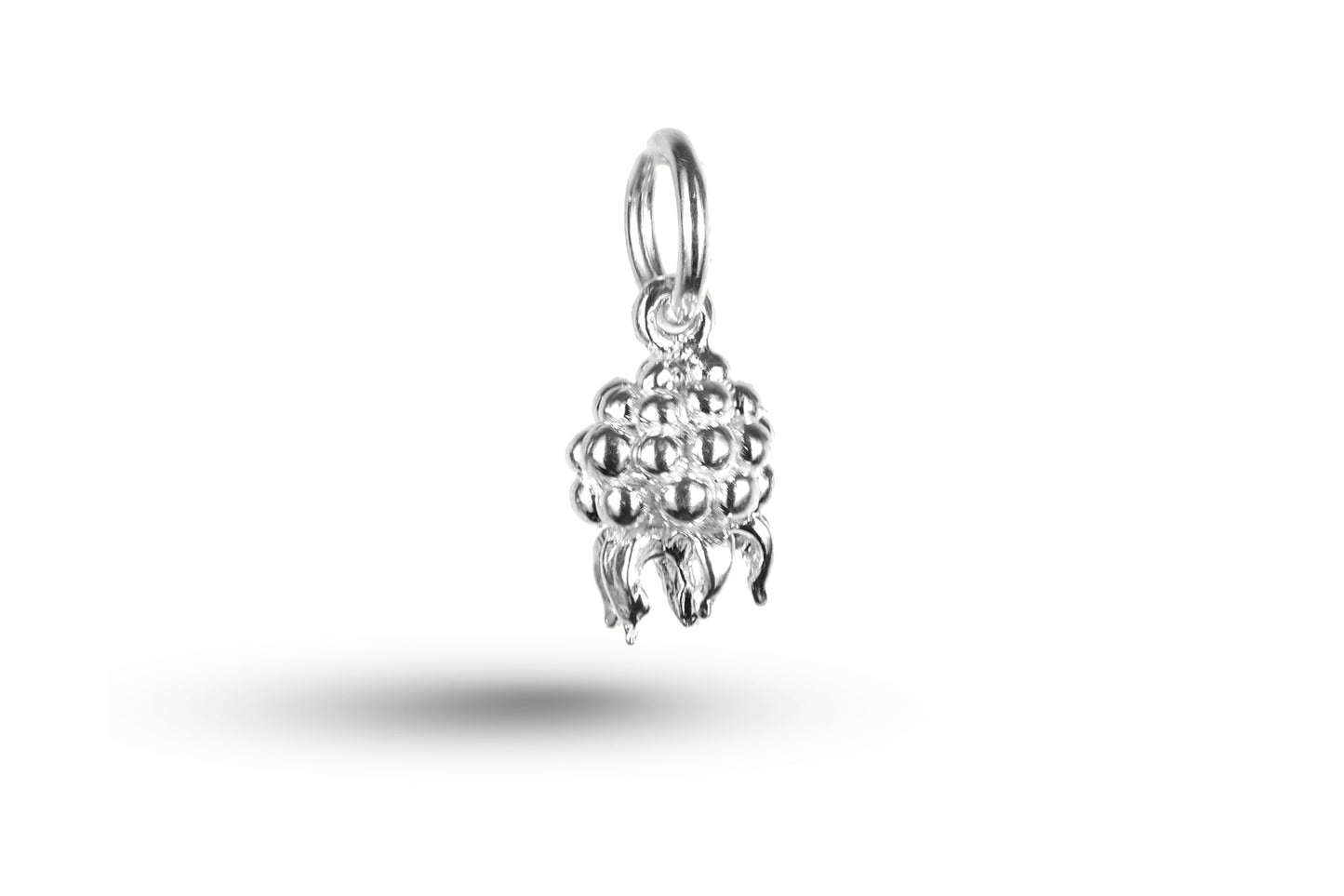 Luxury white gold Blackberry charm.