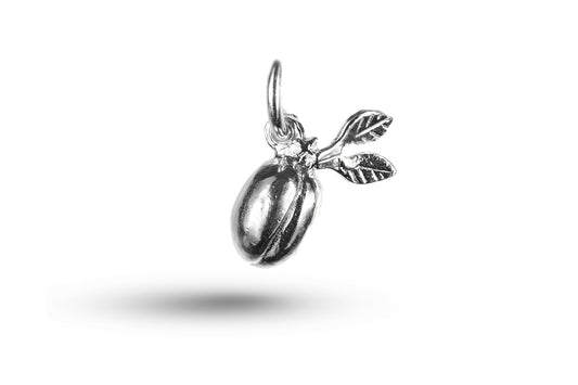 White gold Plum charm.