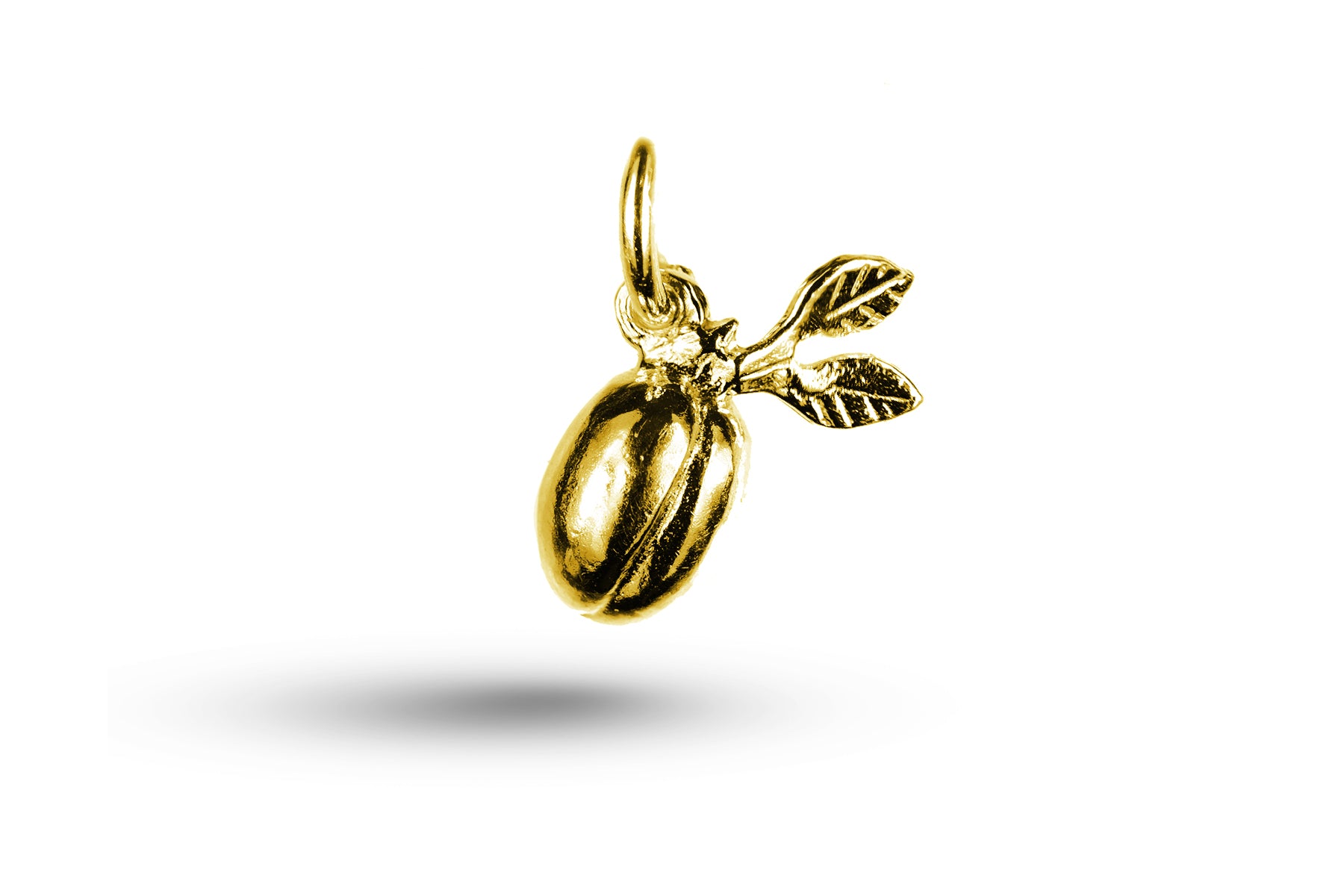 Yellow gold Plum charm.