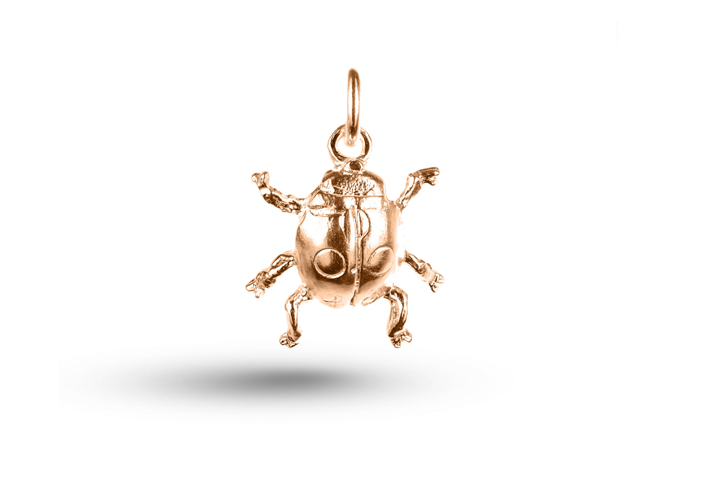 Rose gold Ladybird charm.