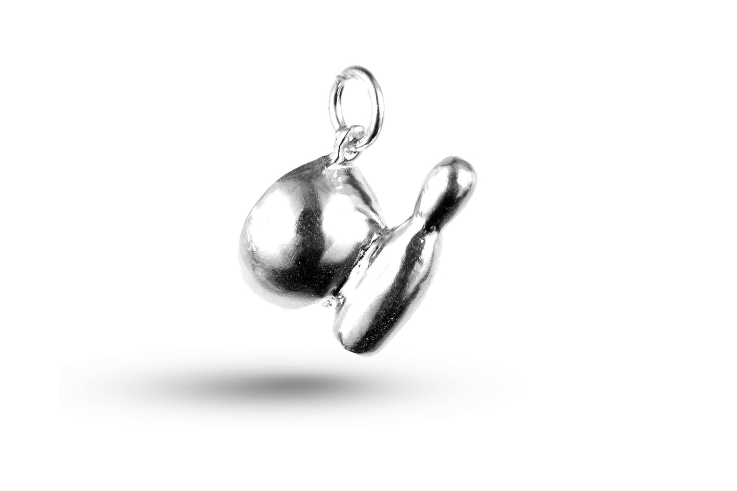 White gold Tenpin Ball charm.
