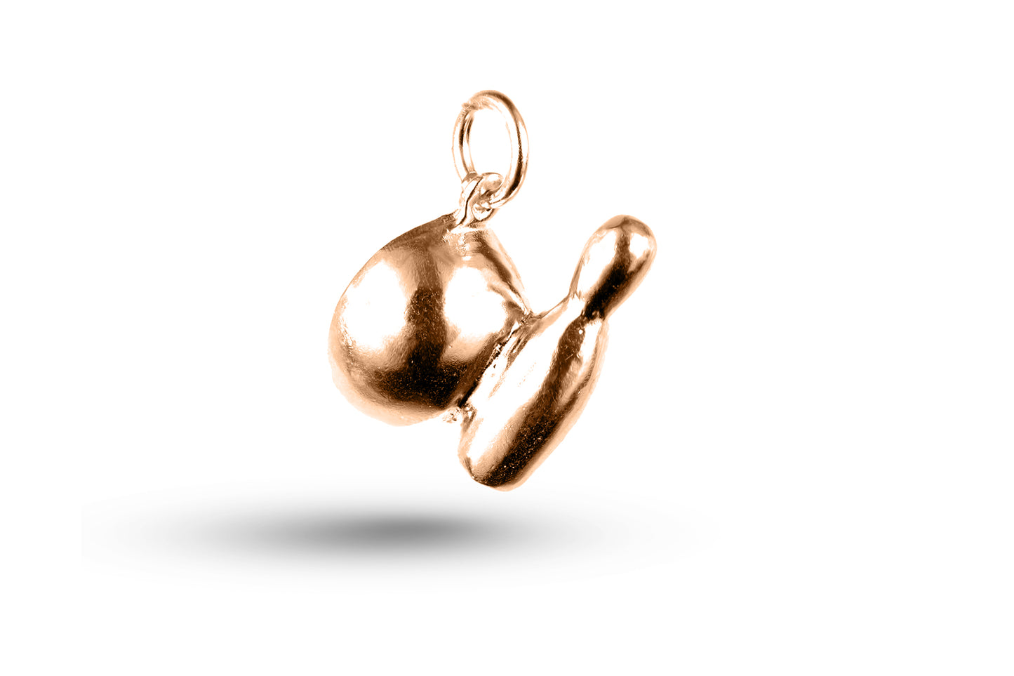 Rose gold Tenpin Ball charm.